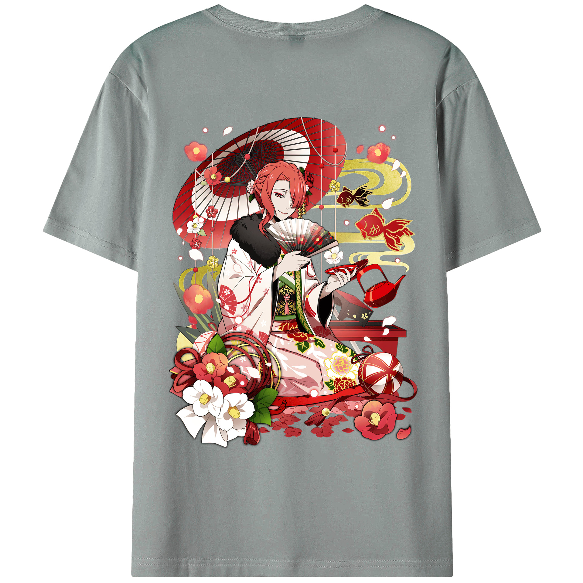 （画像用） 文豪ストレイドッグス Bungo Stray Dogs 綿100％ メンズ半袖Tシャツ（バックプリント） 通気性